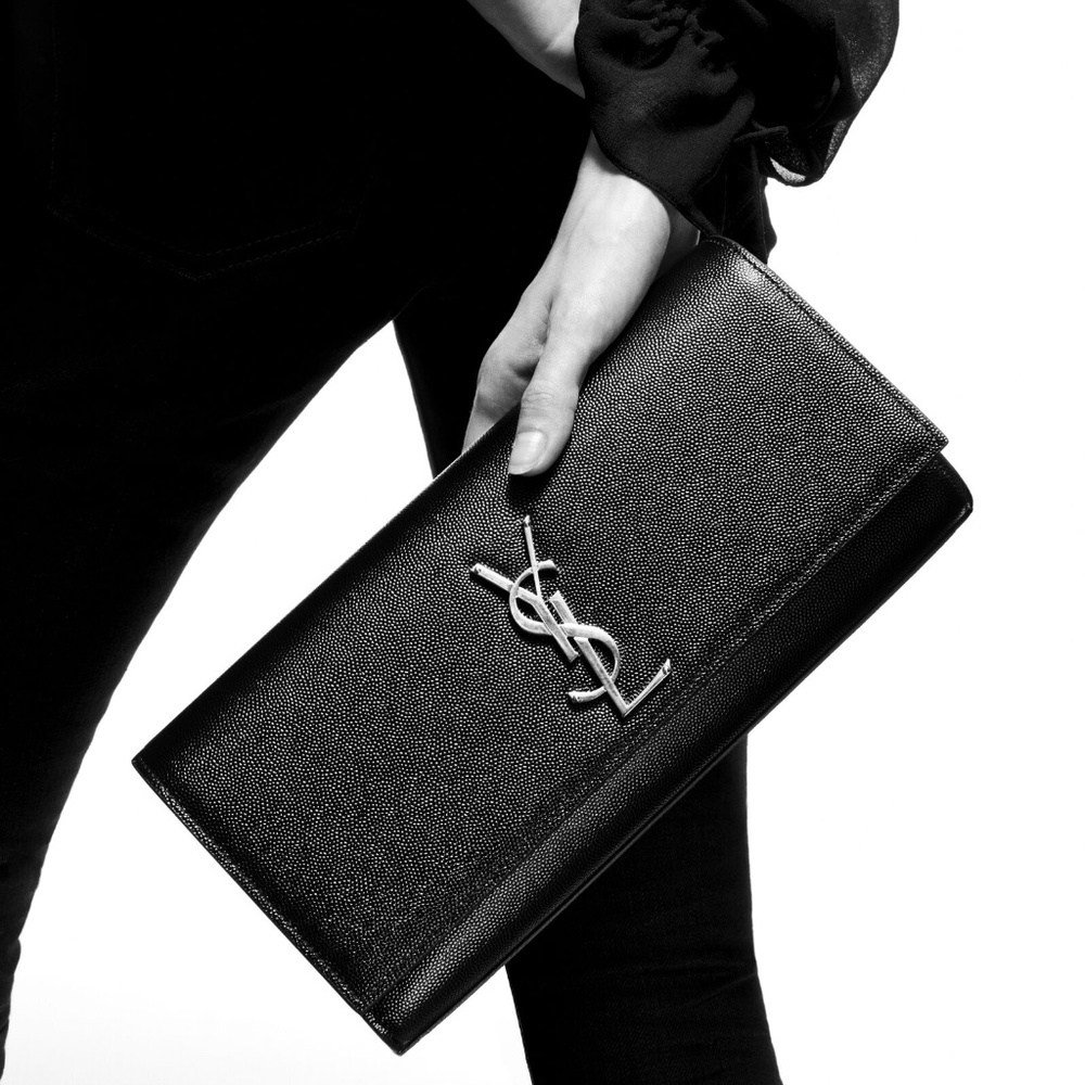 YSL Black clutch handbag - Picture 1 of 2